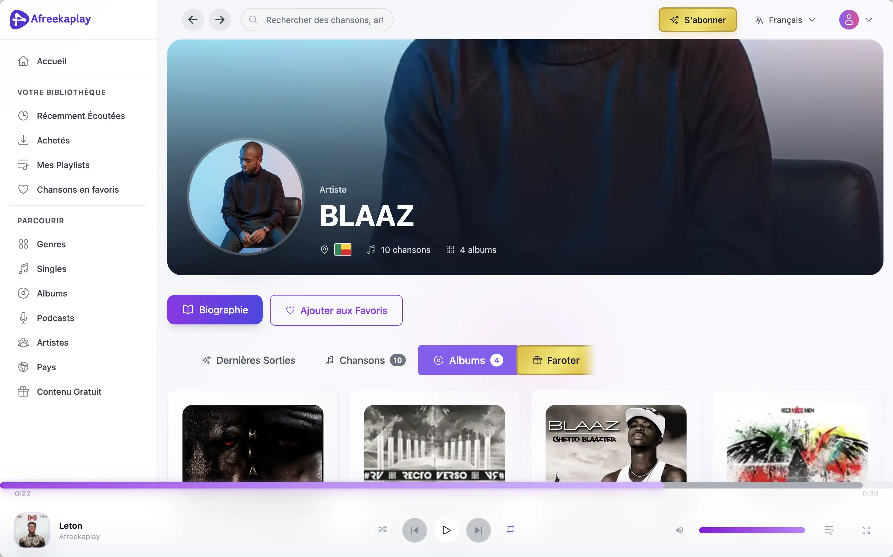 Artist Details Page